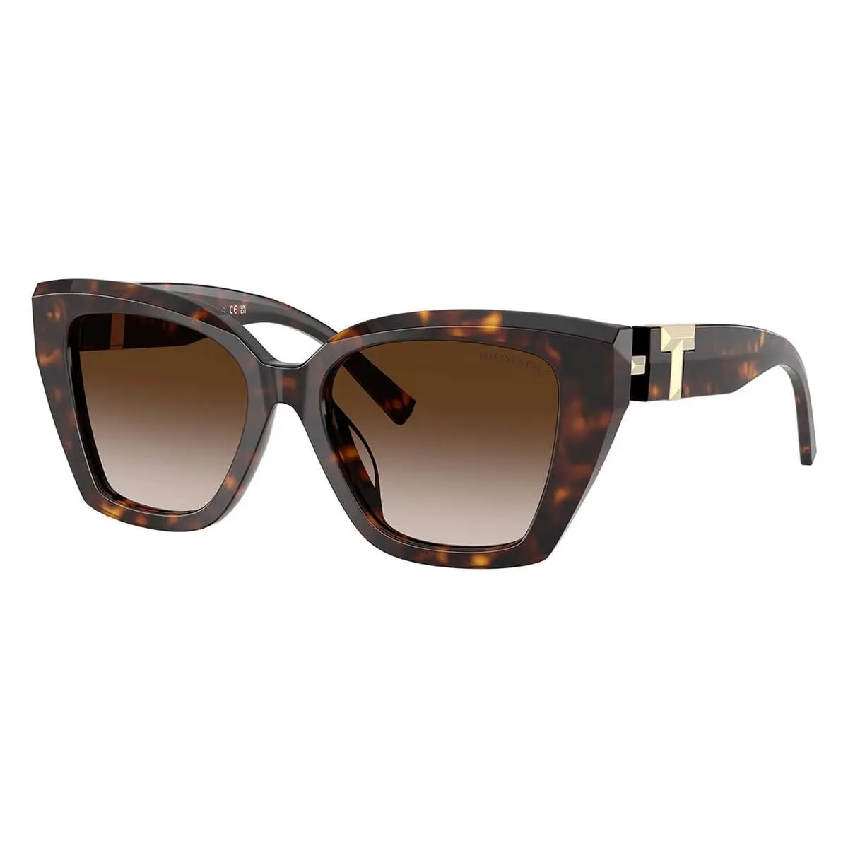 Tiffany Tiffany & Co TF4239U 8015/3B Co TF4239U 8015/3B Tortoiseshell Square Sunglasses Brown Gradient Lens