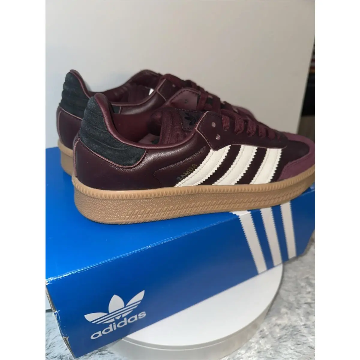 Adidas shoes - adidas Samba - Samba - Maroon/Wonder Beige/Gum-red (UPC: 197614761592) 12