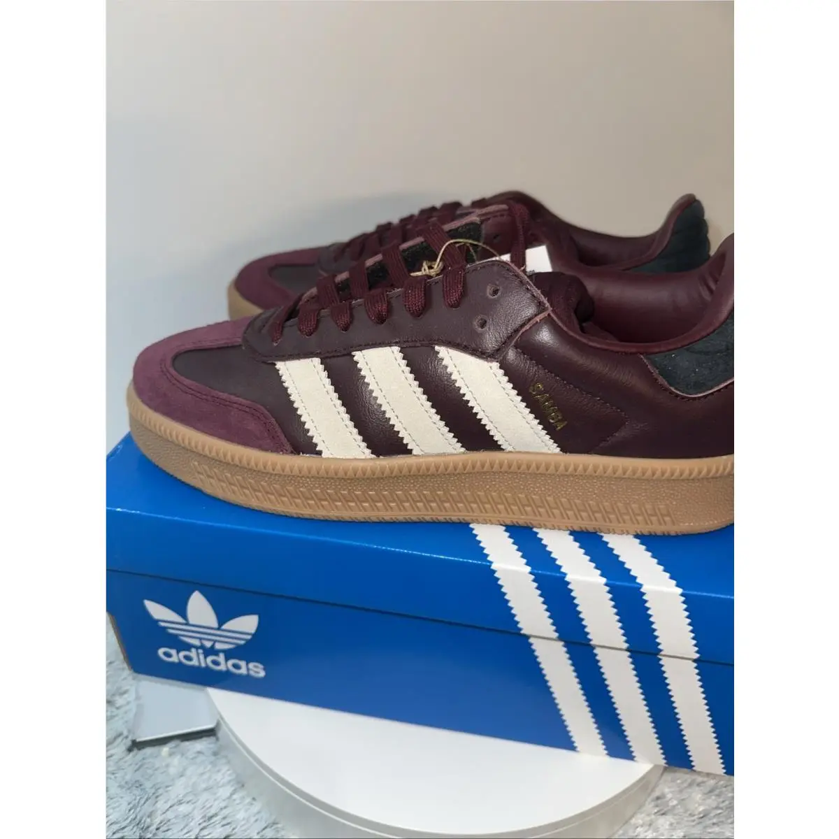 Adidas shoes - adidas Samba - Samba - Maroon/Wonder Beige/Gum-red (UPC: 197614761592) 6