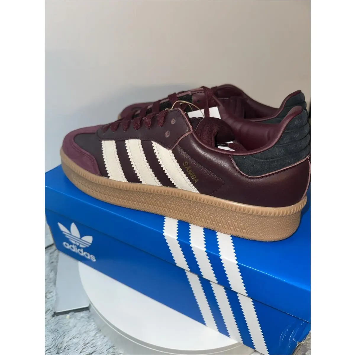 Adidas shoes - adidas Samba - Samba - Maroon/Wonder Beige/Gum-red (UPC: 197614761592) 7