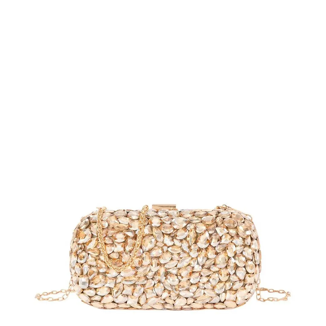 Tiffany Fred Paris Crystal Frame Evening Clutch Women`s Gold