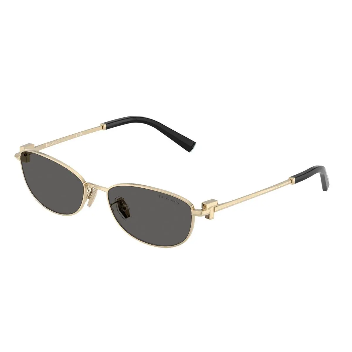 Tiffany TF3115 6021S4 Pale Gold Dark Grey 56 mm Unisex Sunglasses