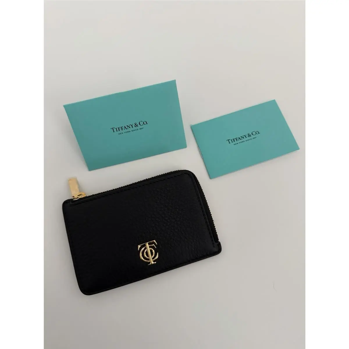 Tiffany Co T Wallet Leather Black