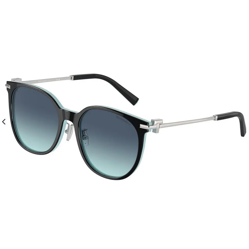 Tiffany Co. TF4224D 80559S Sunglasses Black Tiffany Blue Frame Azure Gradient