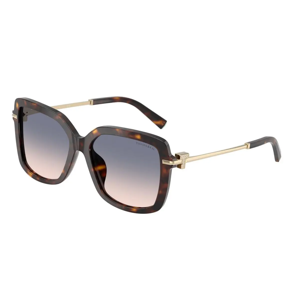 Tiffany TF4252B 801516 Havana Light Brown Gradient Blue 55 mm Women`s Sunglasses