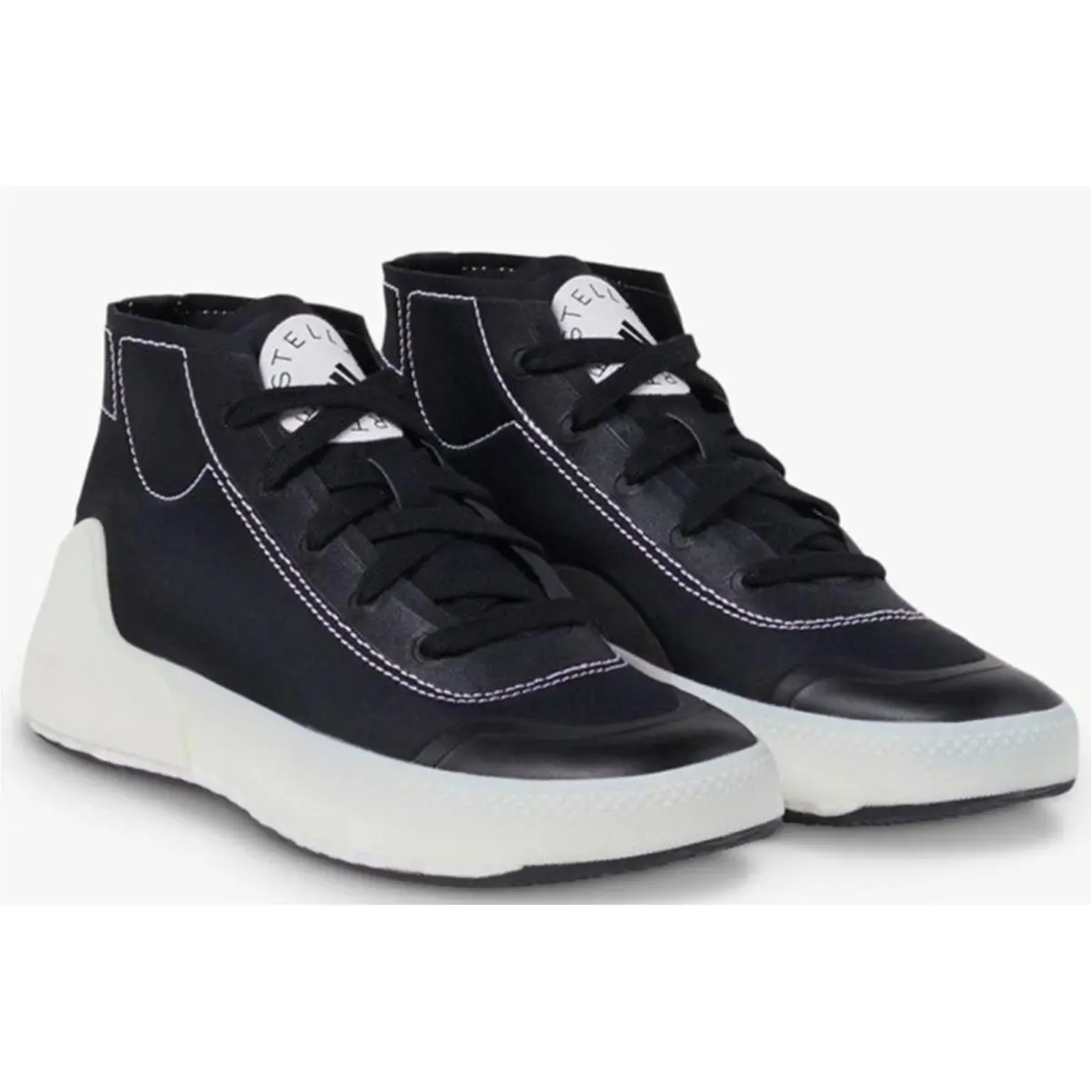 Adidas Stella Mccartney Treino FX1955 Mid Sneakers Womens 7.5 B Black White