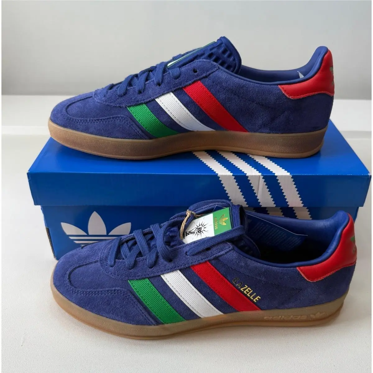Adidas Gazelle Indoor 1966 Fifa World Cup Royal Blue Suede IH9666 M 8 W 9