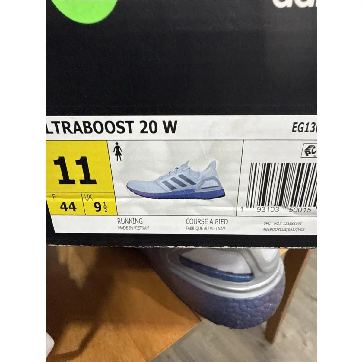 Adidas shoes - UltraBoost 20 ISS US National Lab - EG1069 - Dash Grey/Grey Three/Boost Blue Violet Metallic 14