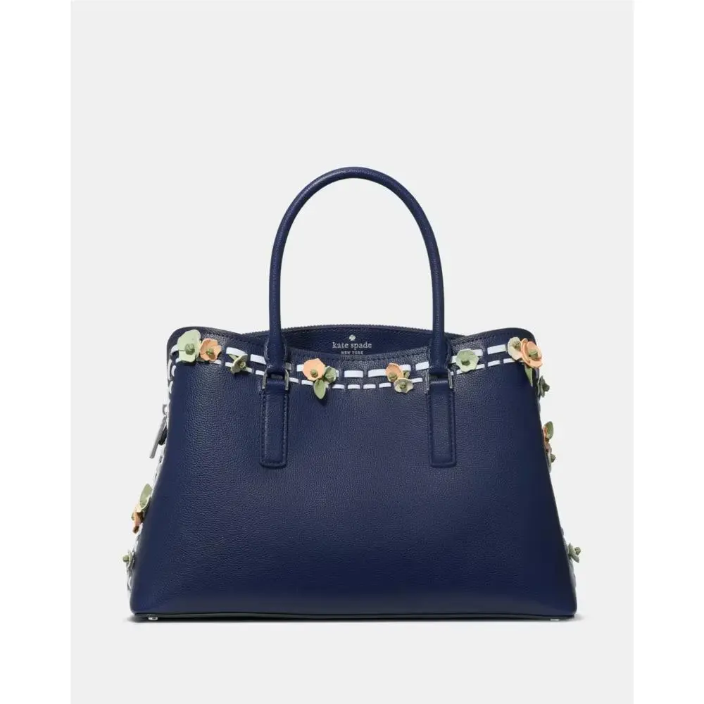 Kate Spade Thompson Street Floral Satchel - Parisian Navy