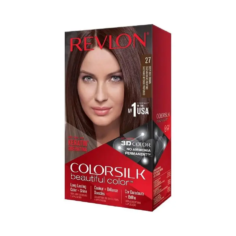 6x  Hair Color Deep Rich Brown Permanent Formula Dye Fresh Pack 27 by Revlon