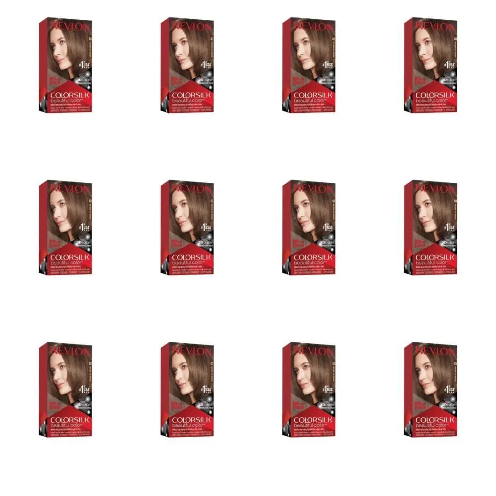 12pk Revlon Colorsilk Beautiful Color Permanent Hair Color with 3D Gel Technolog