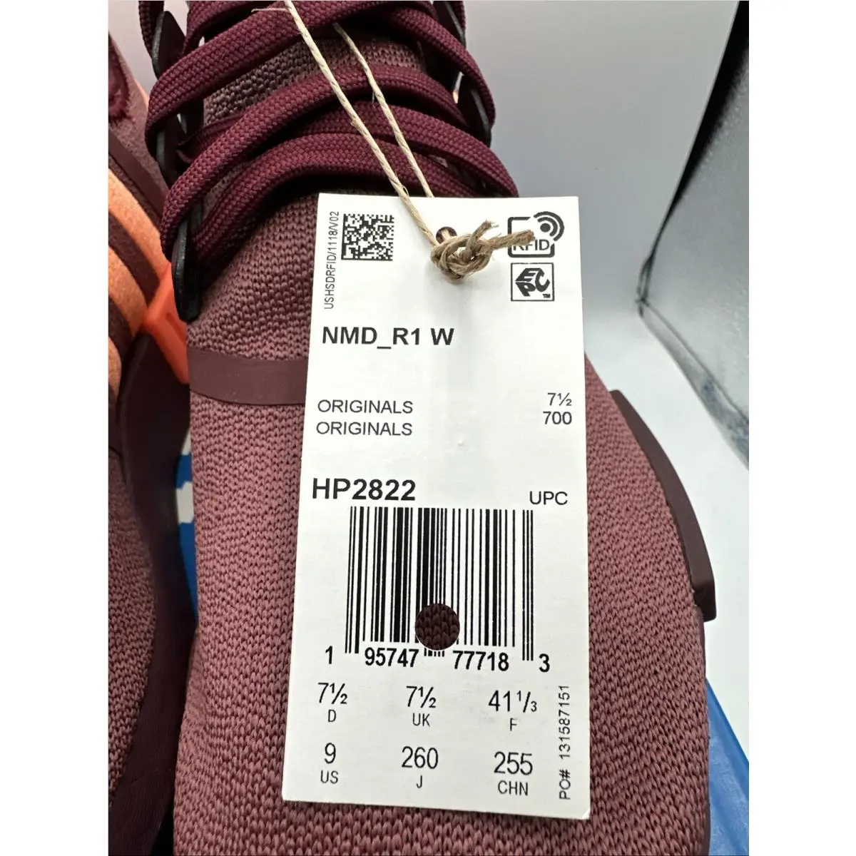 Adidas shoes - adidas NMD R1 - NMD - HP2822 - Maroon (UPC: 195747777183) 4
