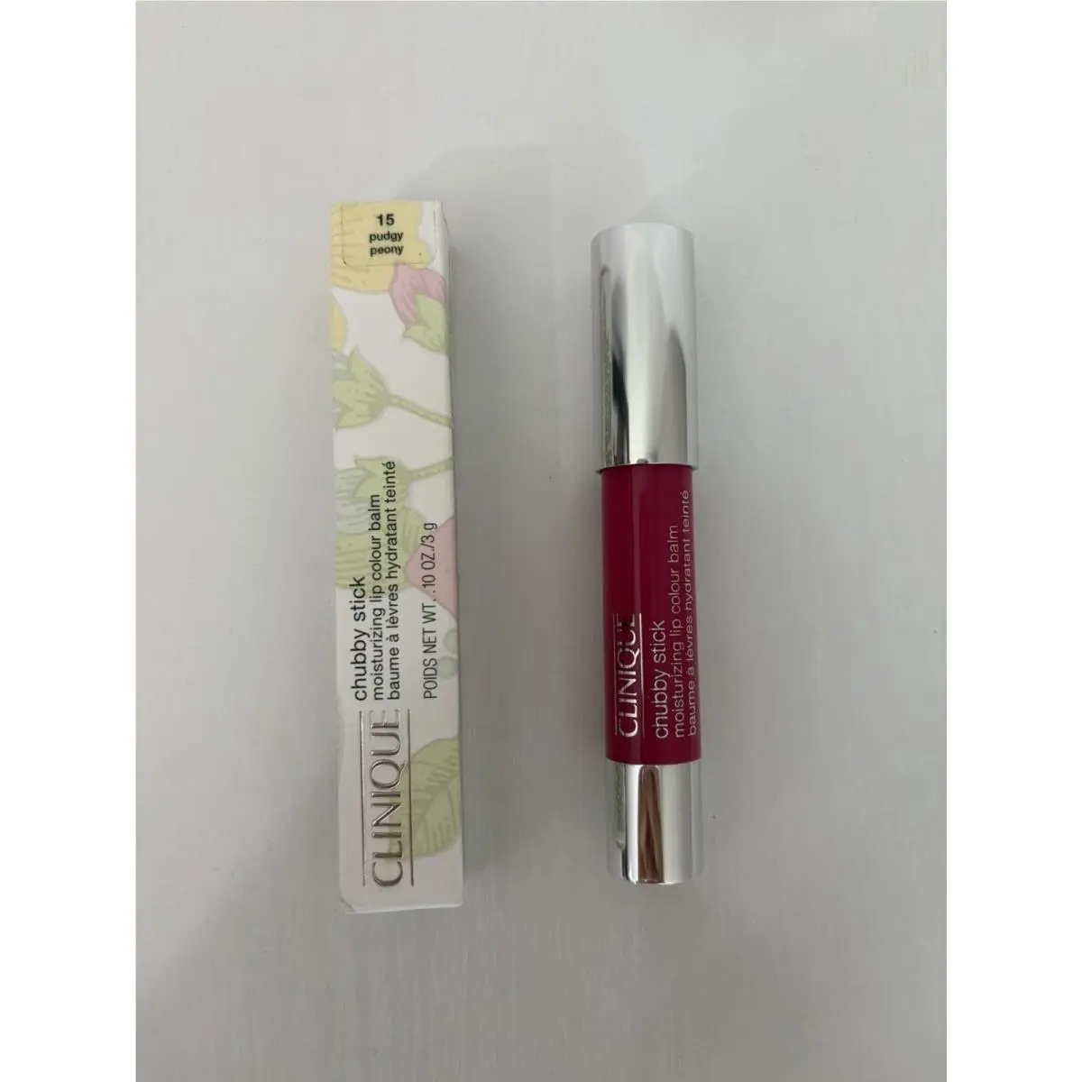 Clinique Chubby Stick Moisturizing Lip Color Balm 15 Pudgy Peony 0.1oz/3g