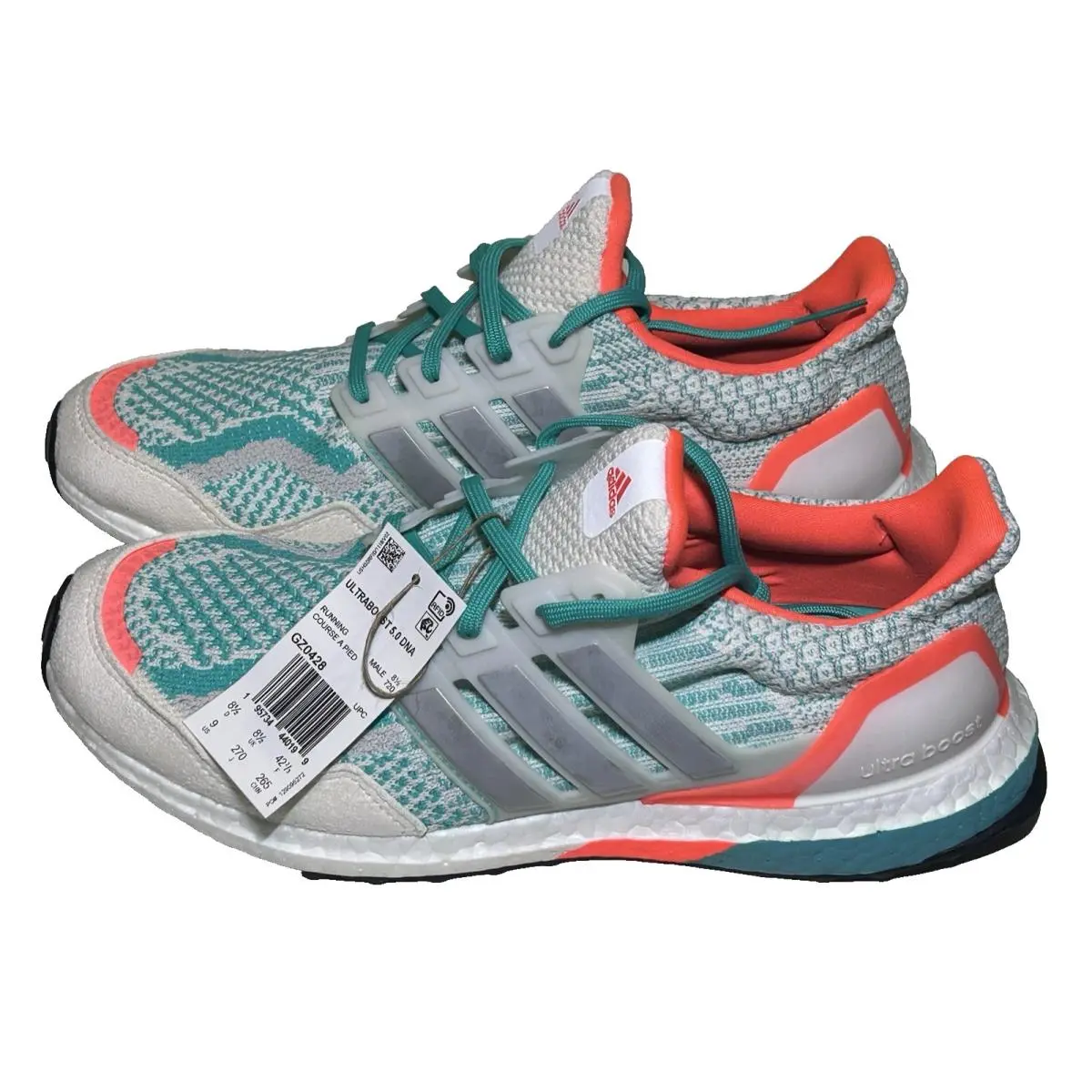 Adidas shoes - adidas UltraBoost 5.0 - UltraBoost - GZ0428 - Chalk White/Silver Metallic/Mint Rush (UPC: 195734440199) 0