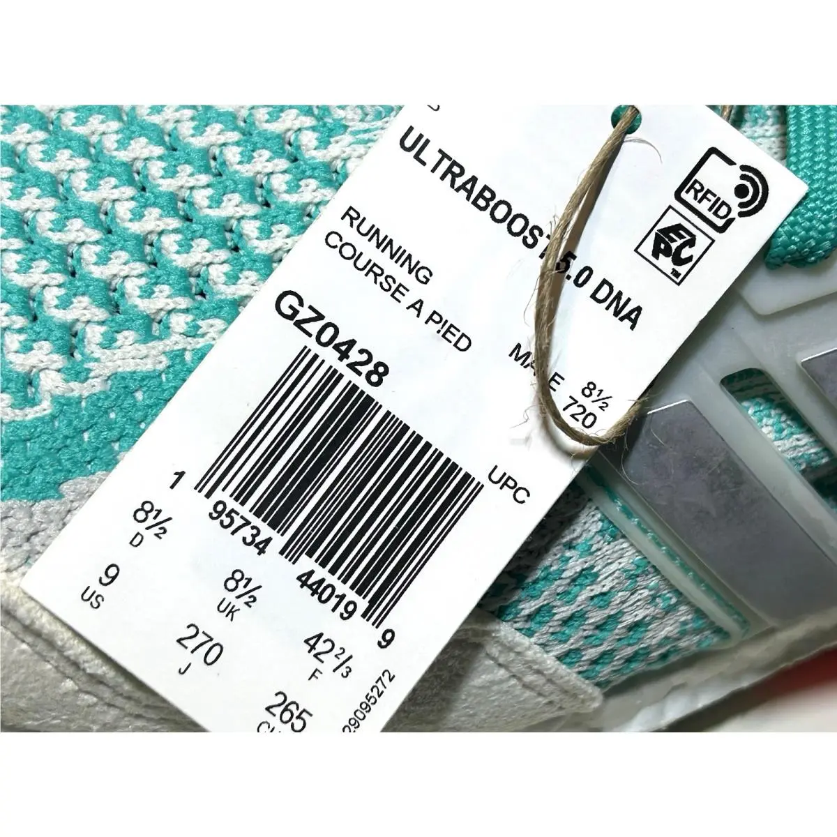 Adidas shoes - adidas UltraBoost 5.0 - UltraBoost - GZ0428 - Chalk White/Silver Metallic/Mint Rush (UPC: 195734440199) 1