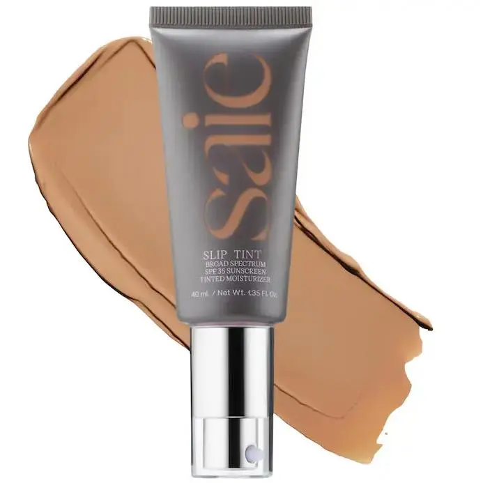 Slip Tint – Lightweight Tinted Moisturizer 14 Shades 1.3oz/40mL Five - for medium skintones with peach undertones by Saie