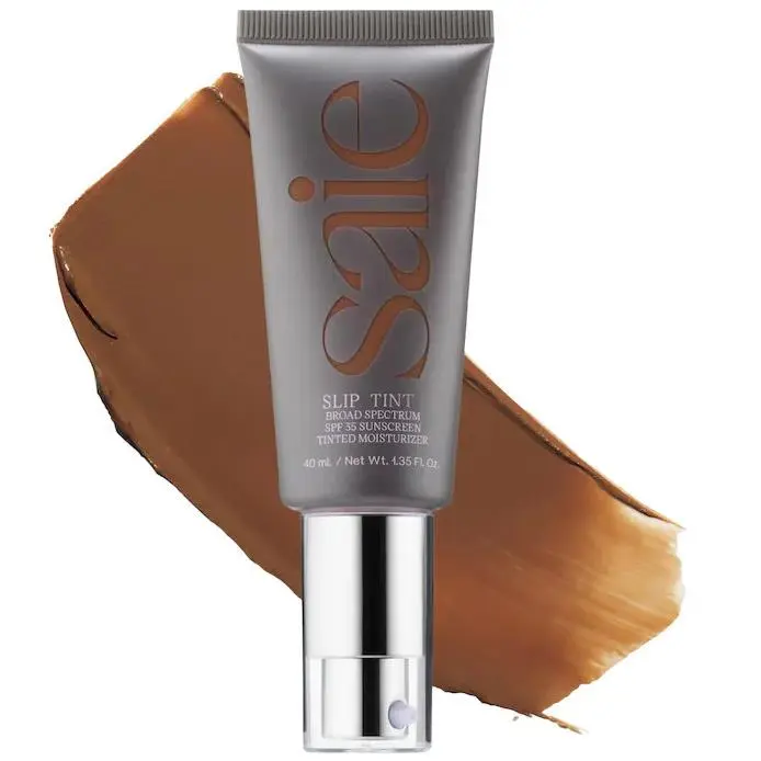 Slip Tint – Lightweight Tinted Moisturizer 14 Shades 1.3oz/40mL Nine - for deep skintones with red undertones by Saie