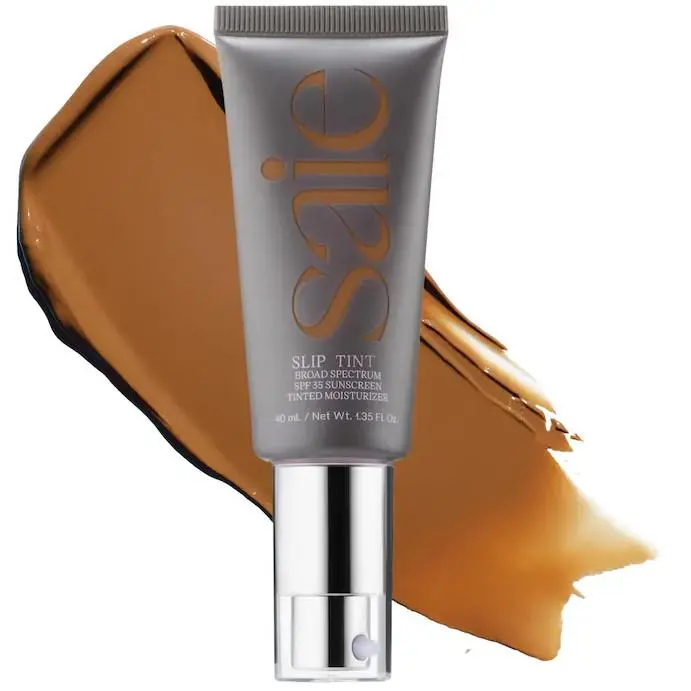 Slip Tint – Lightweight Tinted Moisturizer 14 Shades 1.3oz/40mL Seven - for medium to tan skintones with olive und by Saie