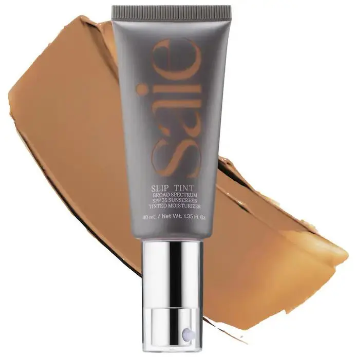 Slip Tint – Lightweight Tinted Moisturizer 14 Shades 1.3oz/40mL Six - for medium to tan skintones with golden unde by Saie