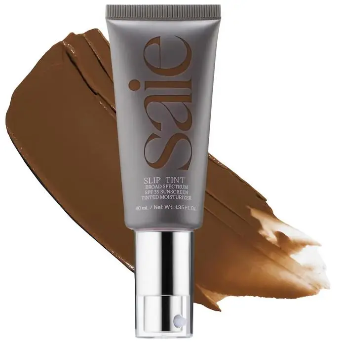 Slip Tint – Lightweight Tinted Moisturizer 14 Shades 1.3oz/40mL Ten - for rich skintones with neutral undertones by Saie