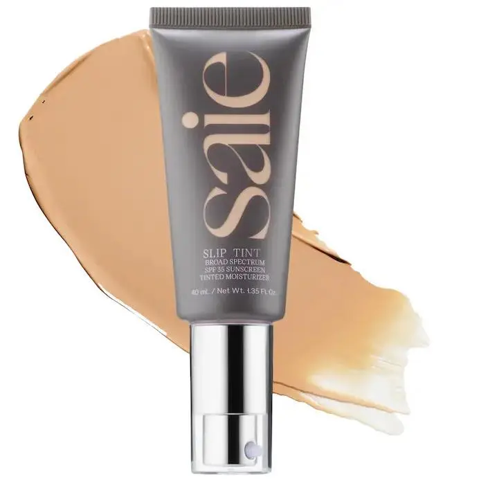 Slip Tint – Lightweight Tinted Moisturizer 14 Shades 1.3oz/40mL Three - for light to medium skintones with peach u by Saie