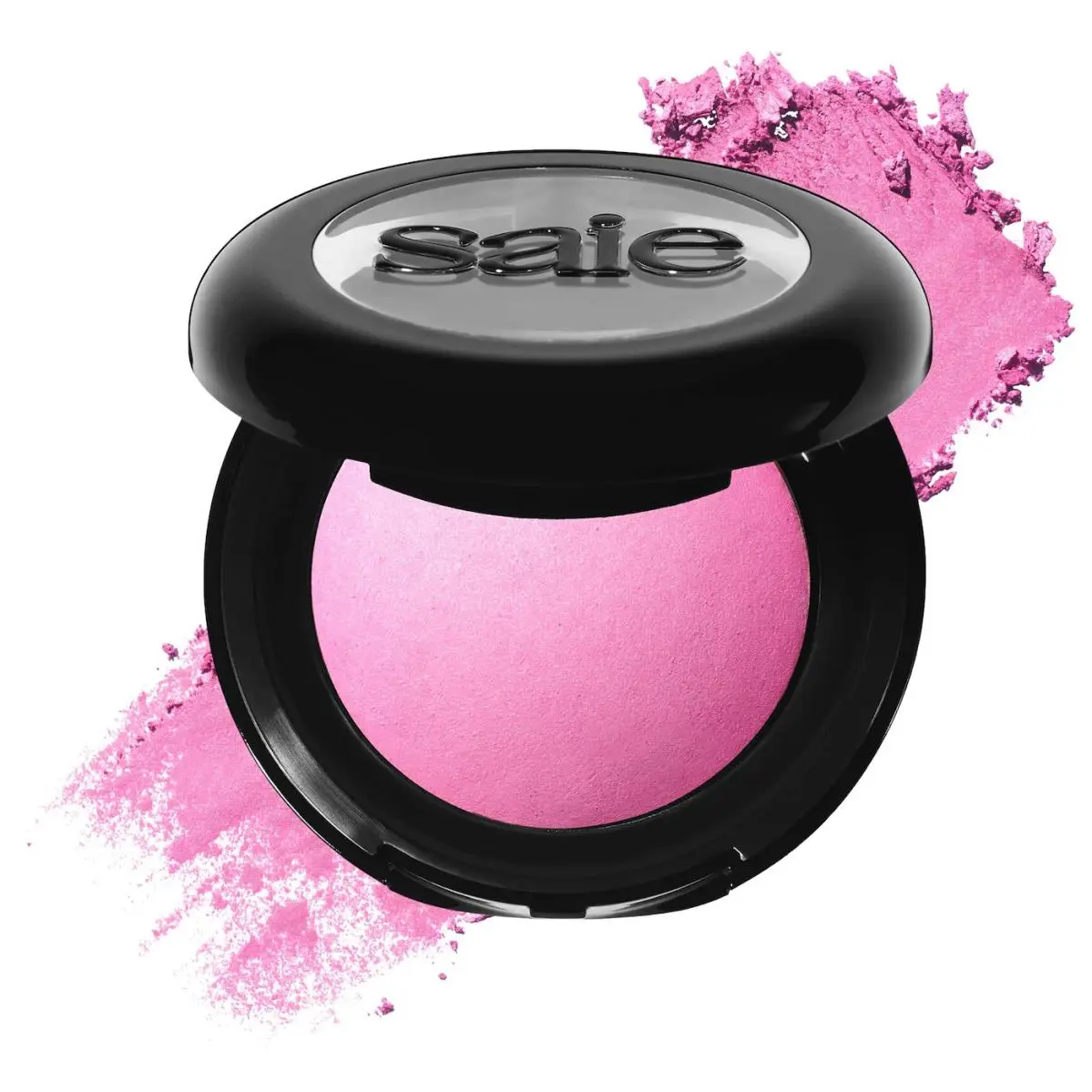 Supersuede Radiant Talc-free Baked Powder Blush 6 Shades 0.1oz/3g Bella - soft cool baby pink by Saie