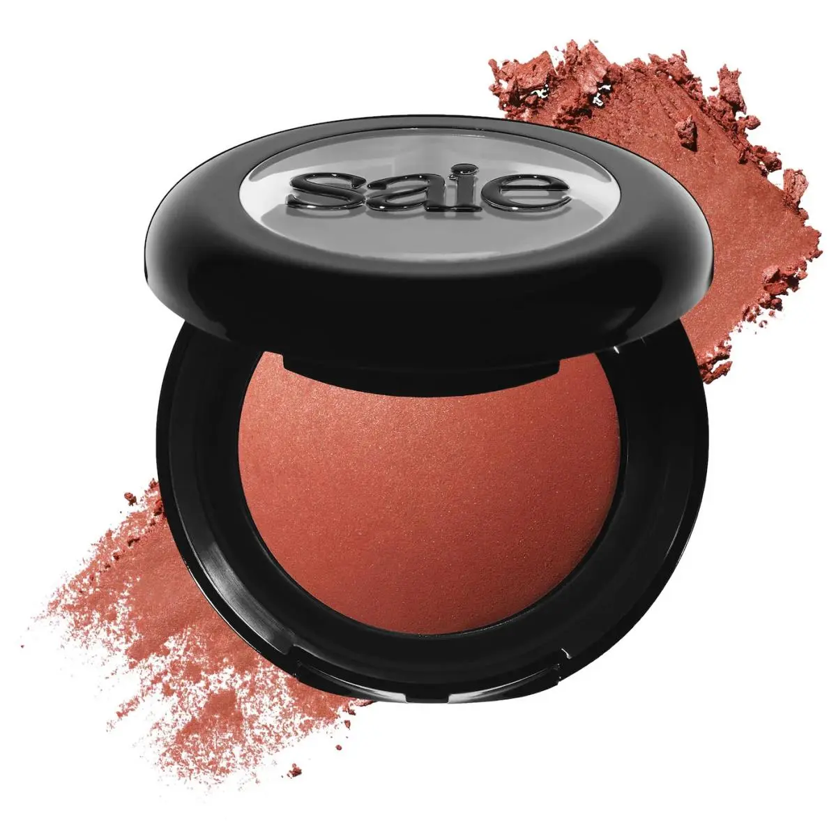Supersuede Radiant Talc-free Baked Powder Blush 6 Shades 0.1oz/3g Ciao - soft golden brown by Saie