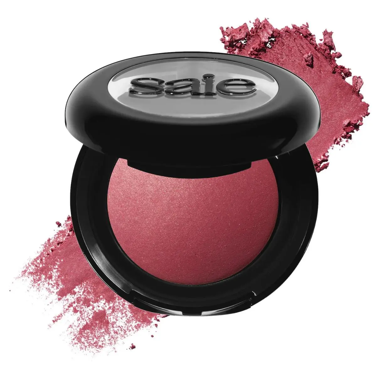 Supersuede Radiant Talc-free Baked Powder Blush 6 Shades 0.1oz/3g Grazie - bright berry by Saie