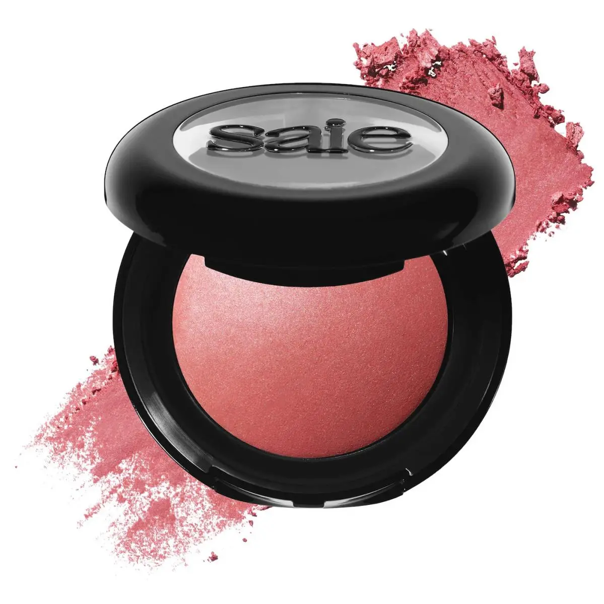 Supersuede Radiant Talc-free Baked Powder Blush 6 Shades 0.1oz/3g Mia - soft rose by Saie