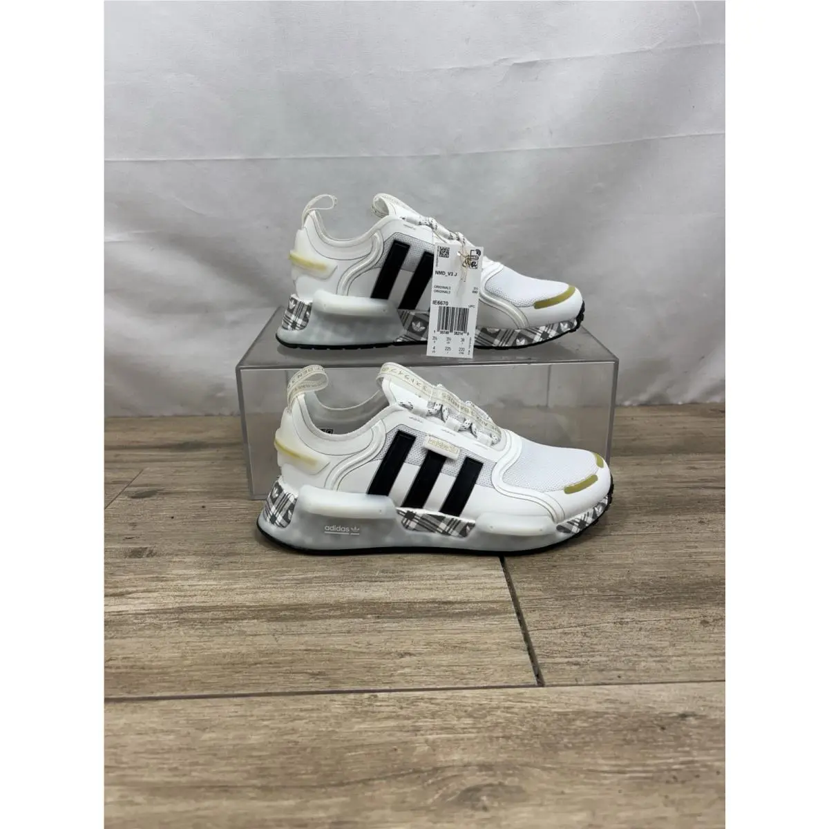 Adidas Nmd V3 Mens Fashion Sneakers in White Black - 4