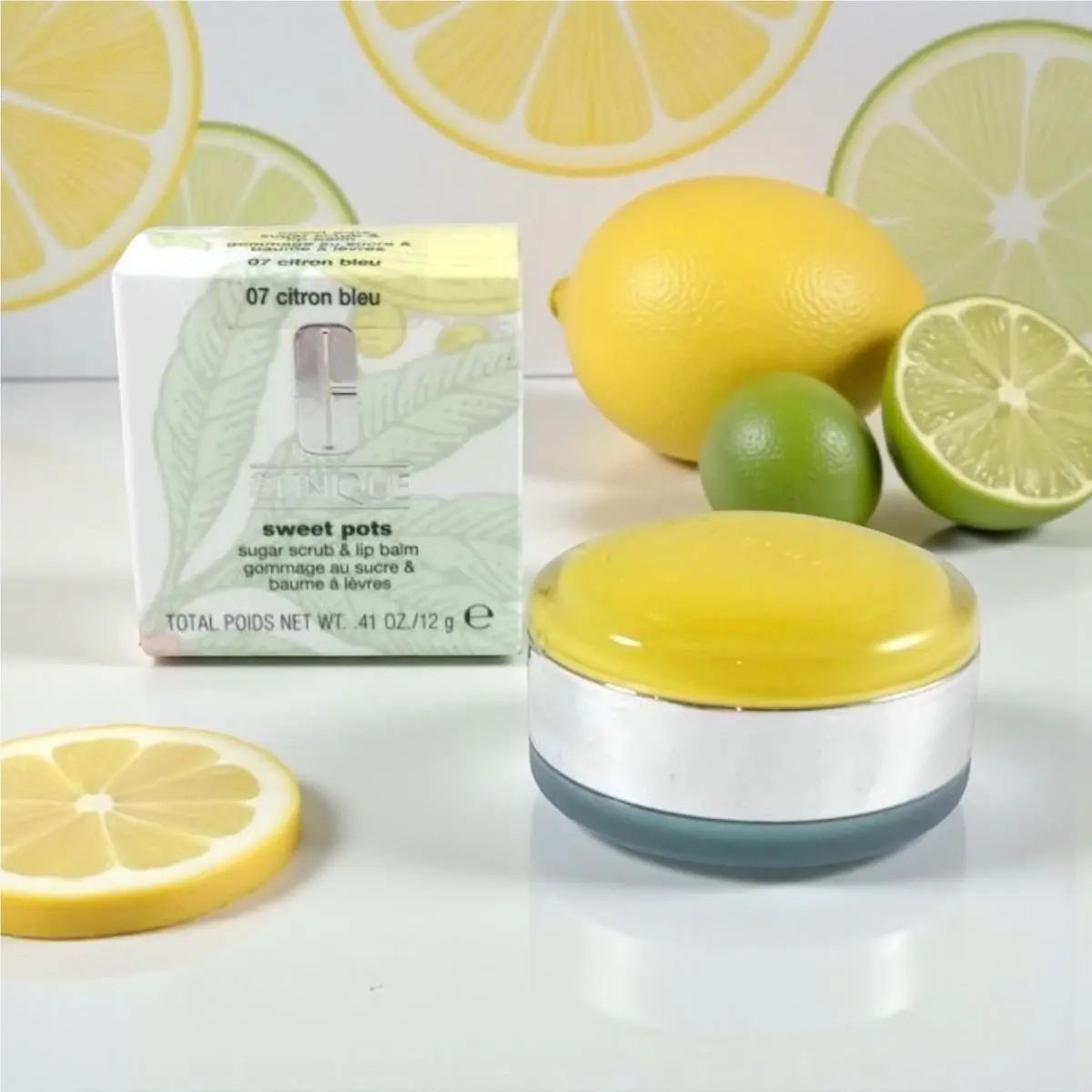 Clinique Sweet Pots Sugar Scrub and Lip Balm Citron Bleu 07
