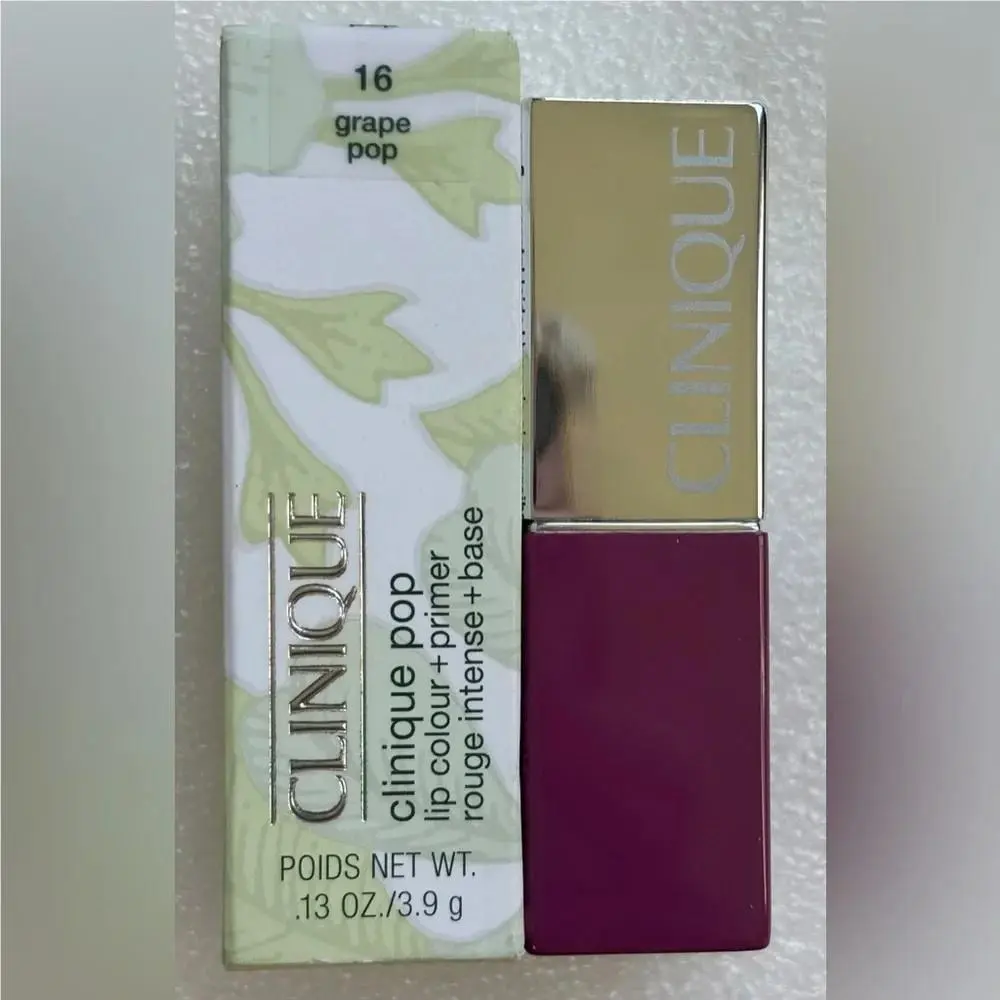 Clinique Pop Lip Colour + Primer Lipstick 16 Grape Pop 0.13oz/3.9g Full Size