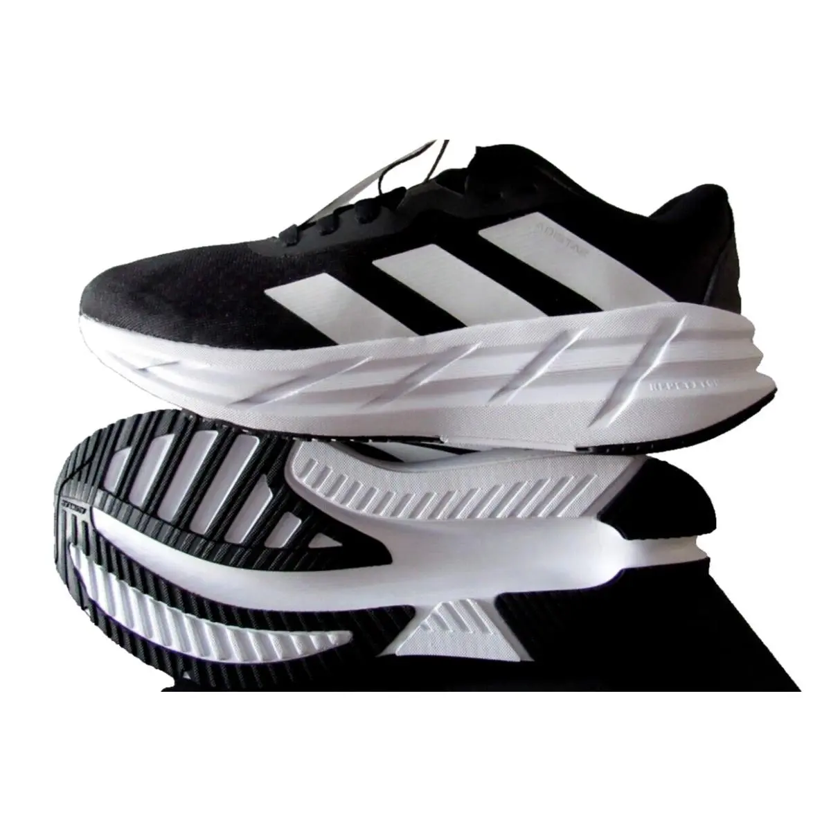 Adidas Adistar 3 Running Shoes ID6166 Women`s Size 7 Black White 3-Stripes