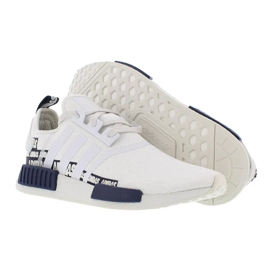 Adidas NMD_R1 Mens Shoes Size 7 Color: Crystal White/crystal White/collegiate