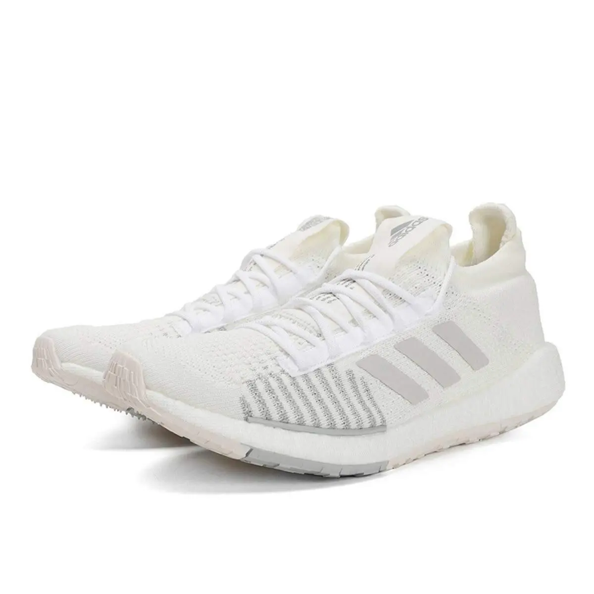 Adidas Pulseboost HD Men`s Running Shoes White Grey Size 9 M
