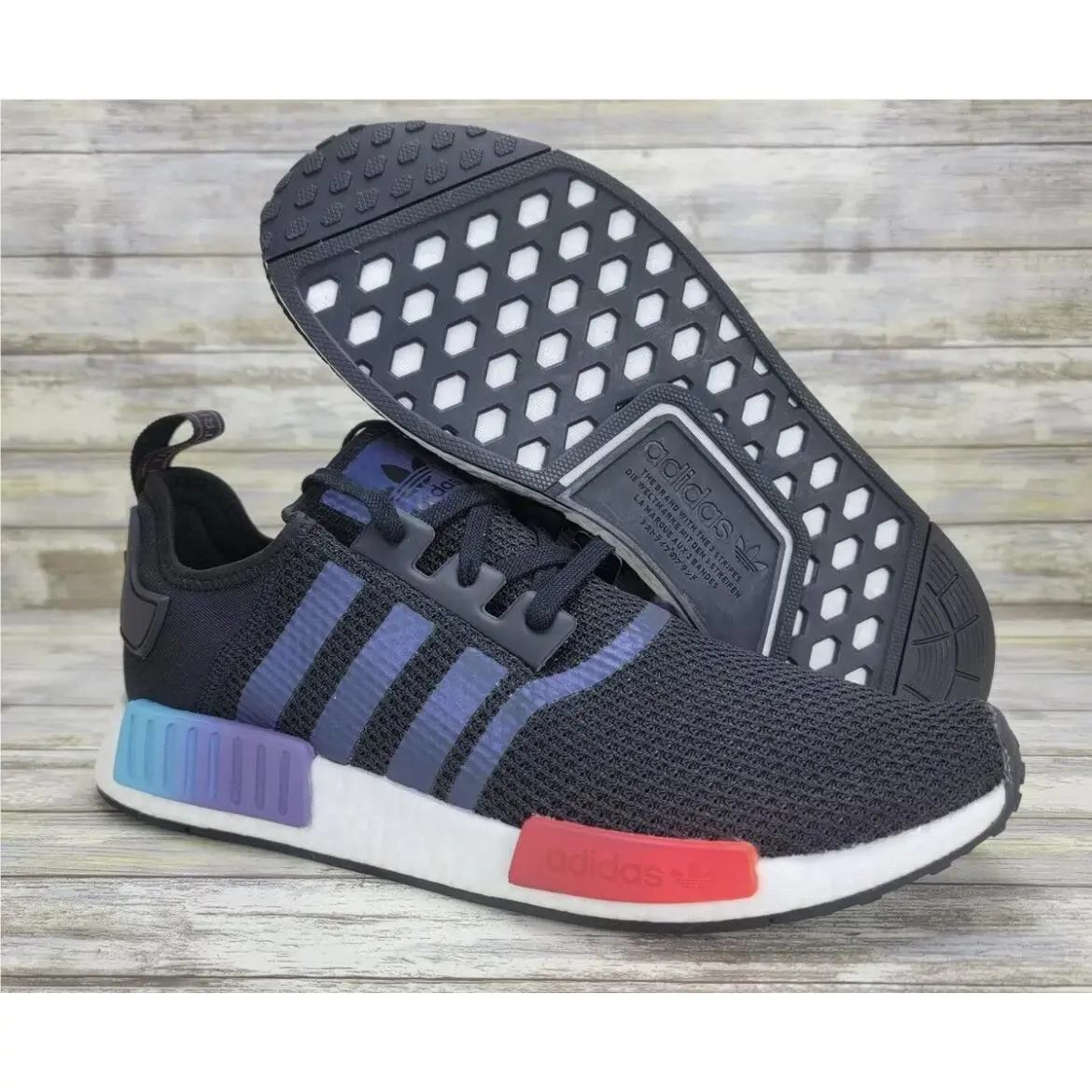 Adidas Boost Nmd R1 Ultra Gradient Black Mens Size 10