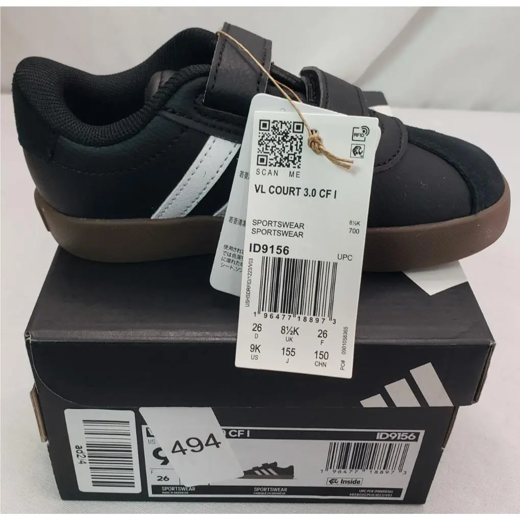 Adidas shoes - adidas Vl Court - Court - Black/White/Brown (UPC: 196477188973) 4