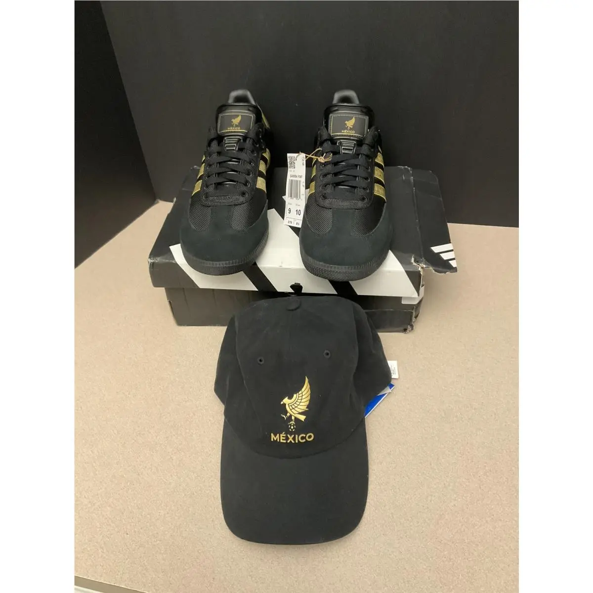 Adidas shoes - Adidas Samba FMF Mexico - Samba FMF Mexico - Black/Gold 2