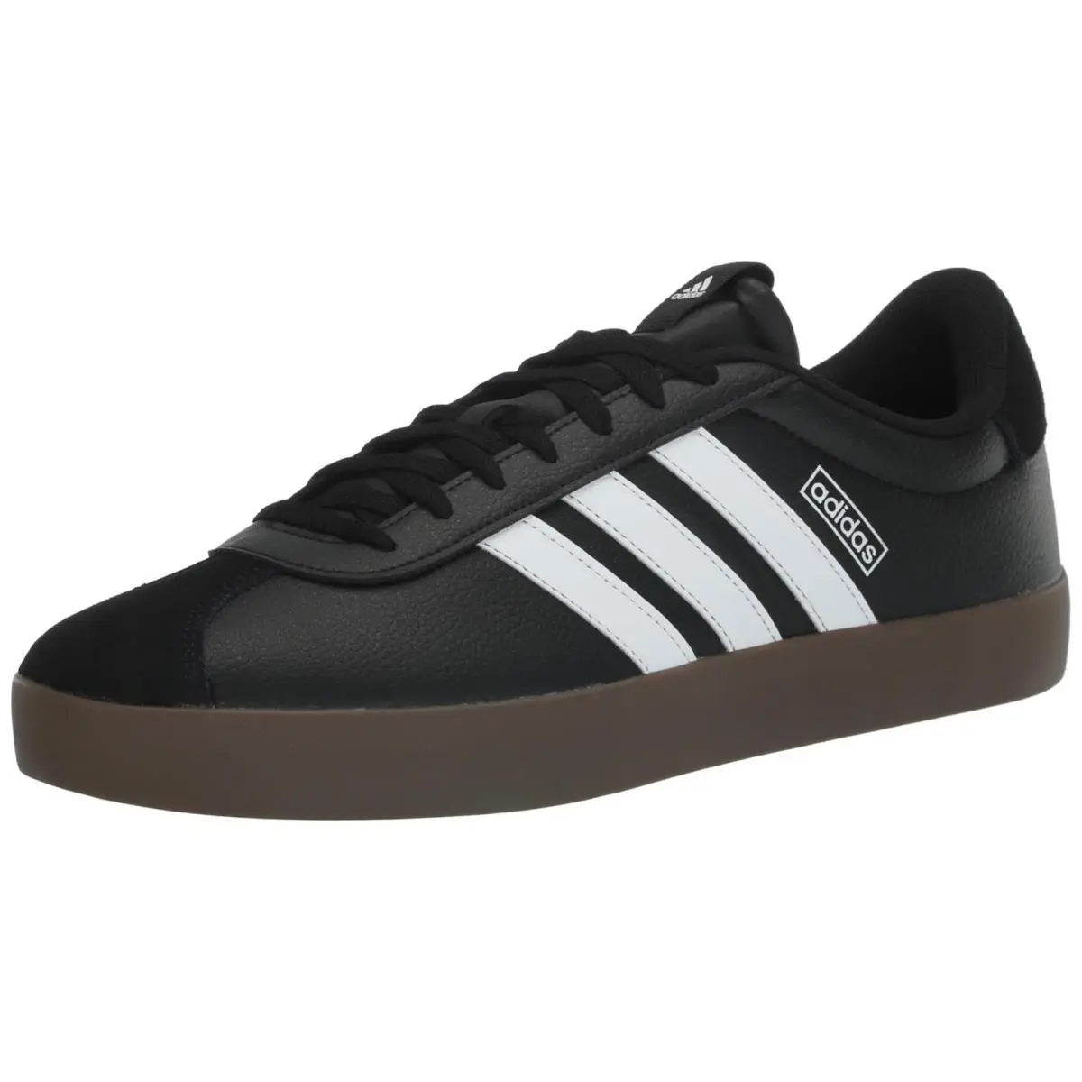 Adidas Mens VL Court 3 Sneaker Black White Gum Size 7.5 Skateboard Shoes
