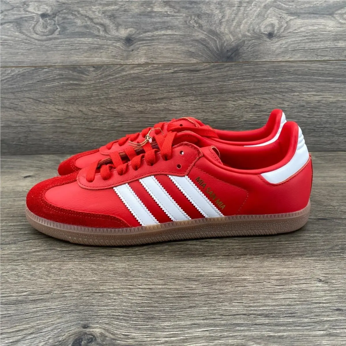 Adidas Samba FC Bayern Munchen Mens Size 10 Red White Gum Soccer