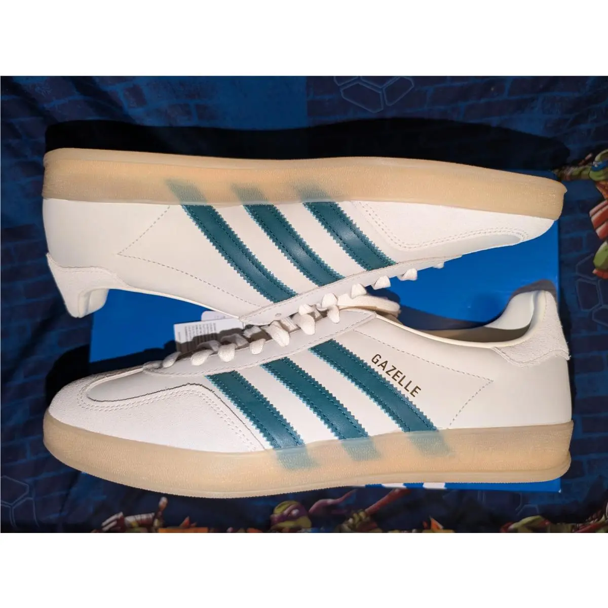 Adidas Gazelle Indoor IH9675 Mens Sz 11 Ivory Green