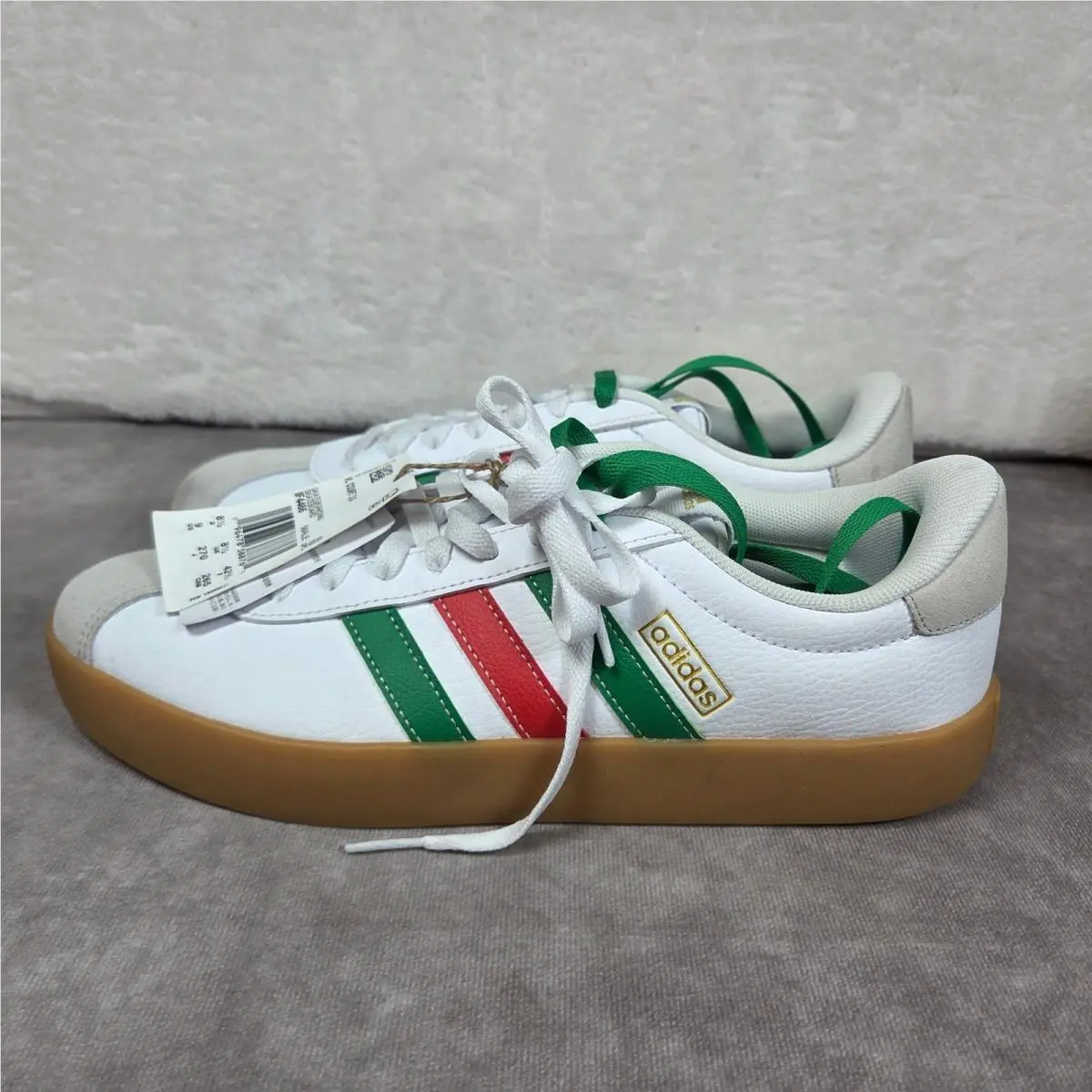Adidas VL Court 3.0 Mens Sneakers White Green Red Gum IF4466 Size 9