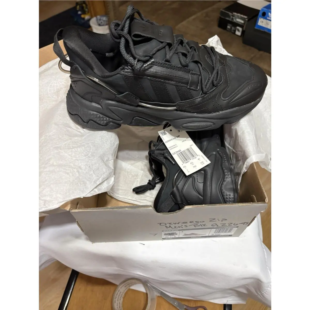 Adidas Ozweego Tripleblack Lace up sz 7 Shoe Have a Look at These Shoes