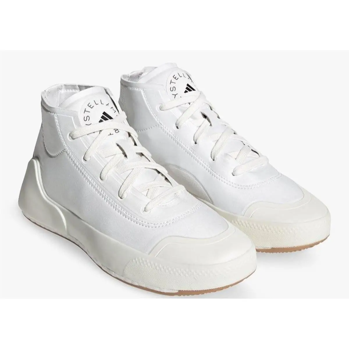 Adidas By Stella Mccartney Treino Mid Sneakers White Gum Women`s Size 9.5