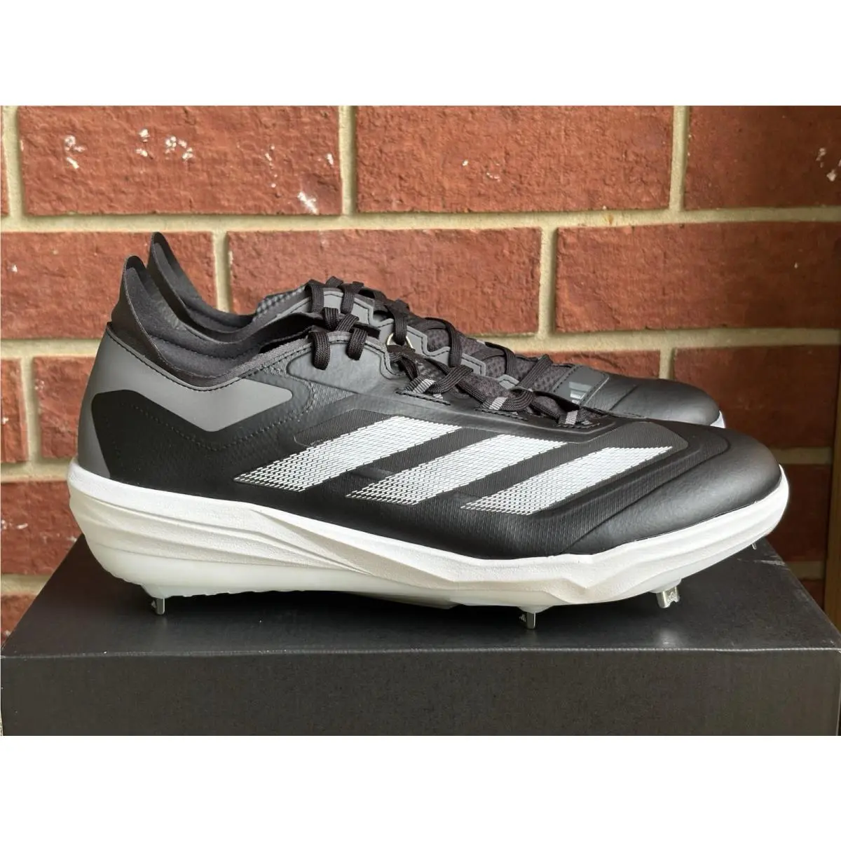 Adidas Adizero Impact Black White Size 13 Mens Baseball Cleats