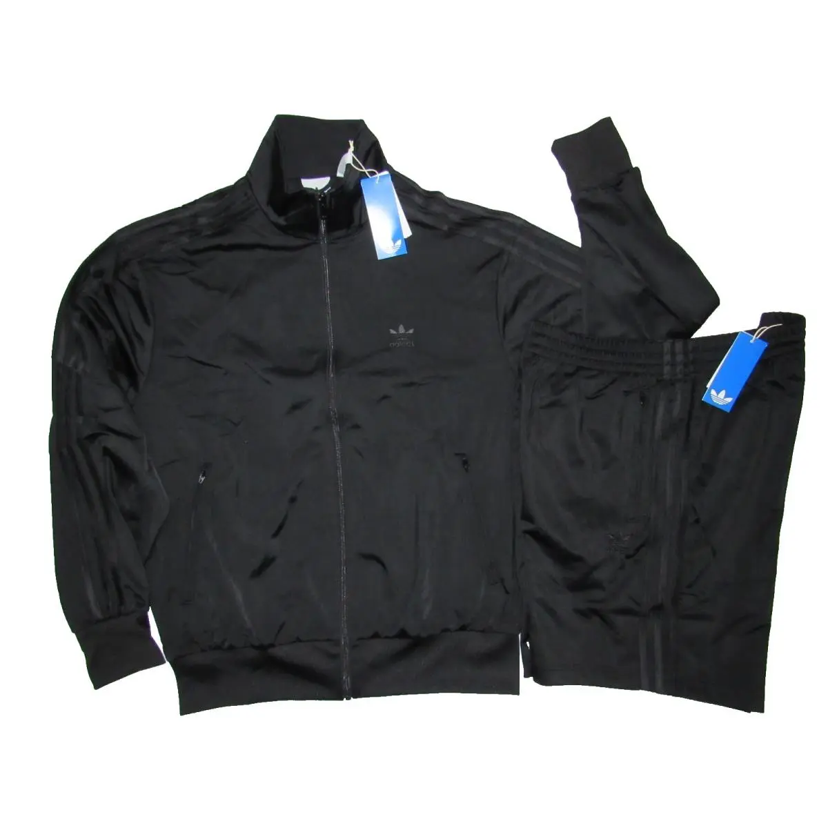 Adidas Originals Classics Firebird Outfit Set Men`s L Jacket Shorts Black 3-S