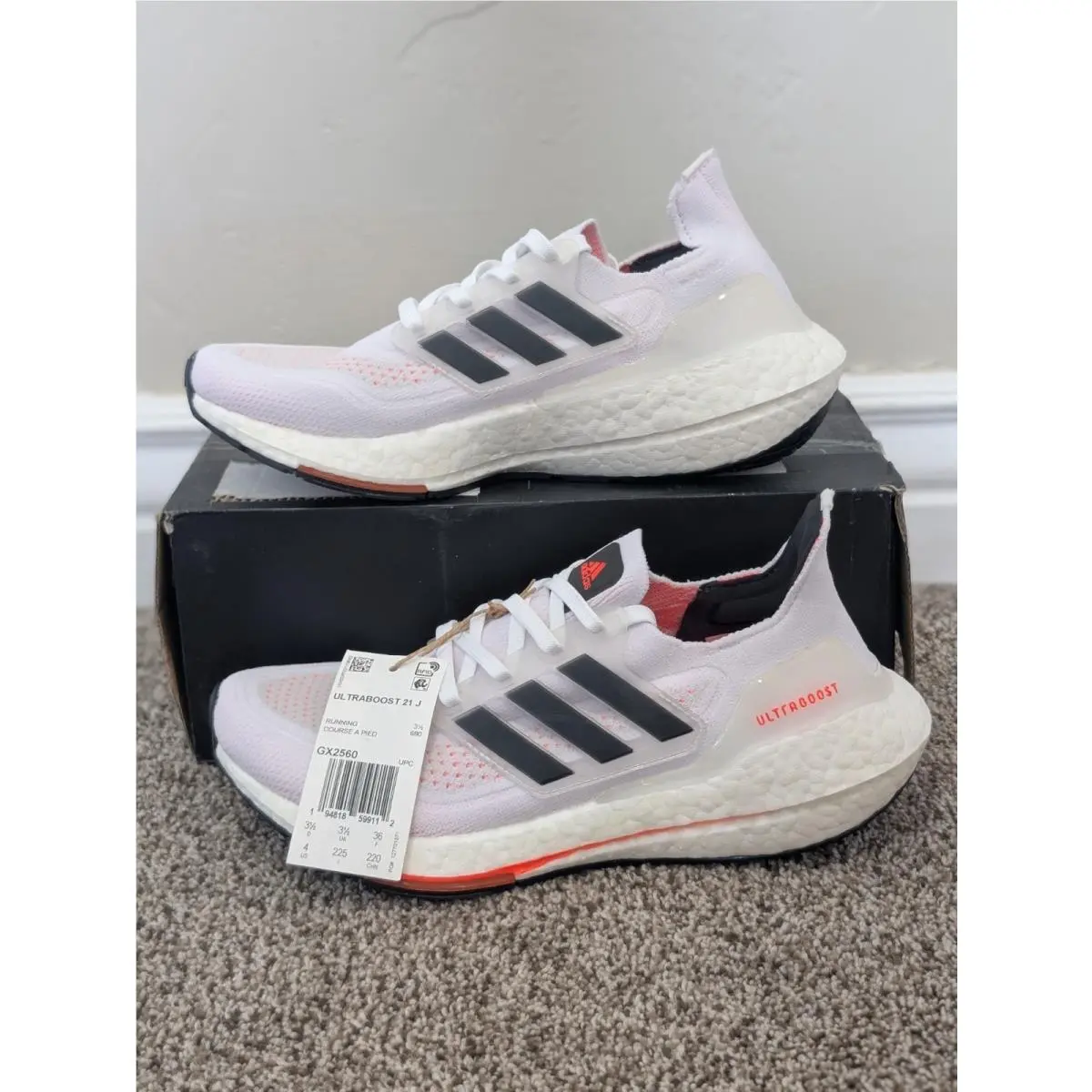 Adidas shoes - Adidas	Ultraboost 21 J - White/Black 0