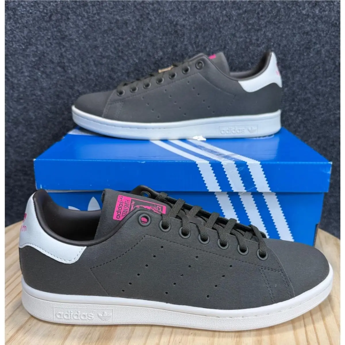 Adidas Mens Stan Smith J Green/white Sz 7 GY3370