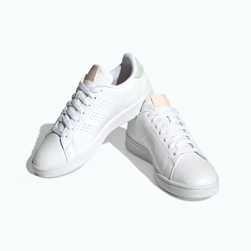 Adidas Advantage HRO321 Womens Size 8 White Low-top Lace-up Sneakers