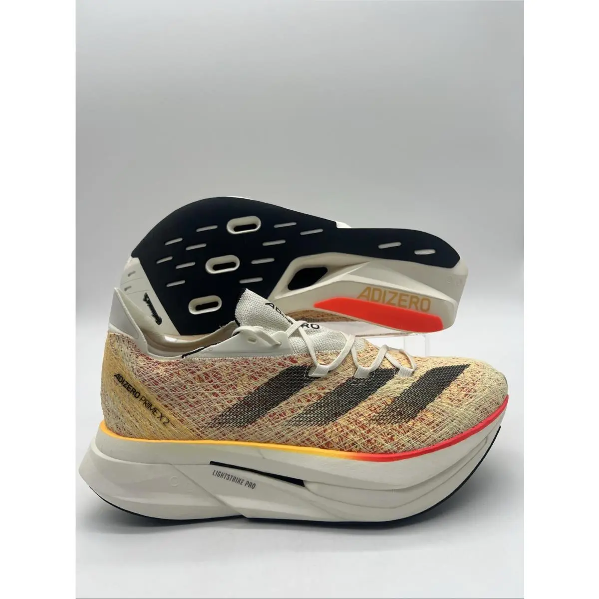 Mens Sz 12 Adidas Adizero Prime X2 Strung Ivory ID0264 Running